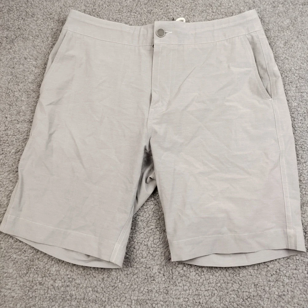 Faherty All Day Shorts Mens 31 Gray Hybrid Stretch Recycled Quick Dry